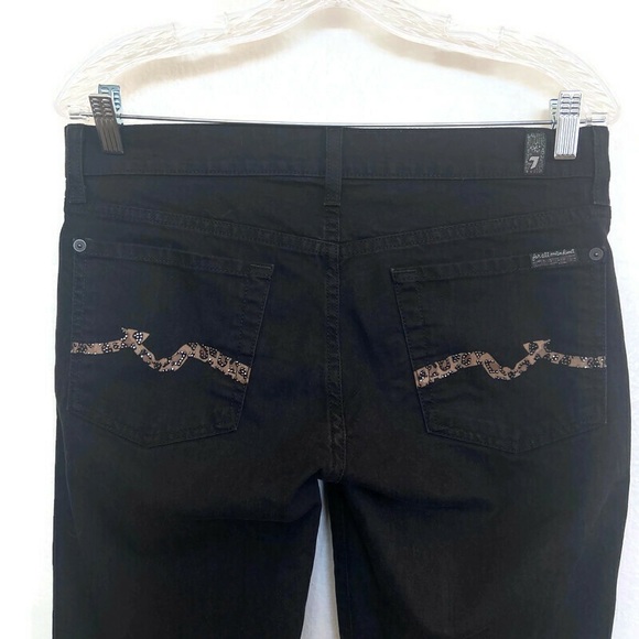 7FAM Gwenevere Black Mid-Rise Ankle Skinny Jeans - Picture 3 of 11